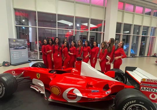 Opening of a showroom Ferrari